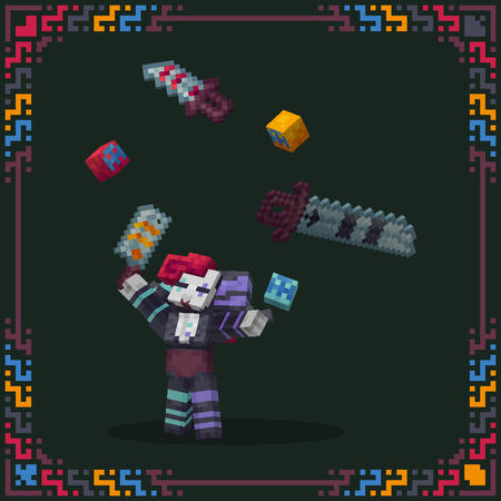 Blockbench model of my jester OC Karalyss